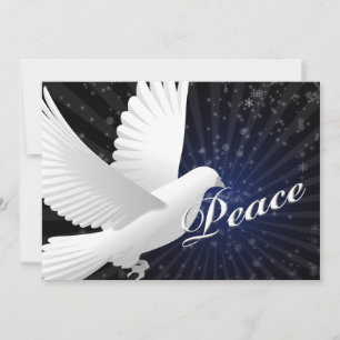 Cartes Pour Fêtes Annuelles colombe de paix bleue Business Holiday Salutations