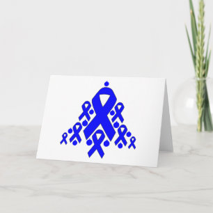 Cartes Pour Fêtes Annuelles Colon Cancer Arbre à ruban de Noël