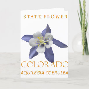 Cartes Pour Fêtes Annuelles Colorado Territoire Fleur Aquilegia coerulea