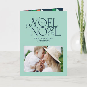 Cartes Pour Fêtes Annuelles Coloré brillant Noel Noël photo géométrique Ho