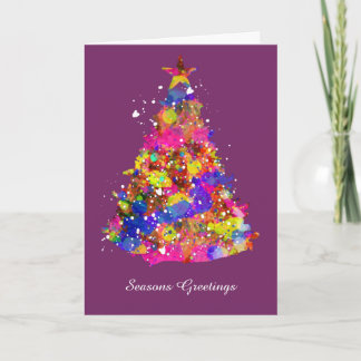 Cartes Pour Fêtes Annuelles Coloré lumineux magnifique et artistique d'arbre