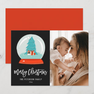 Cartes Pour Fêtes Annuelles Coloré Retro Moderne Arbre du milieu du siècle Glo