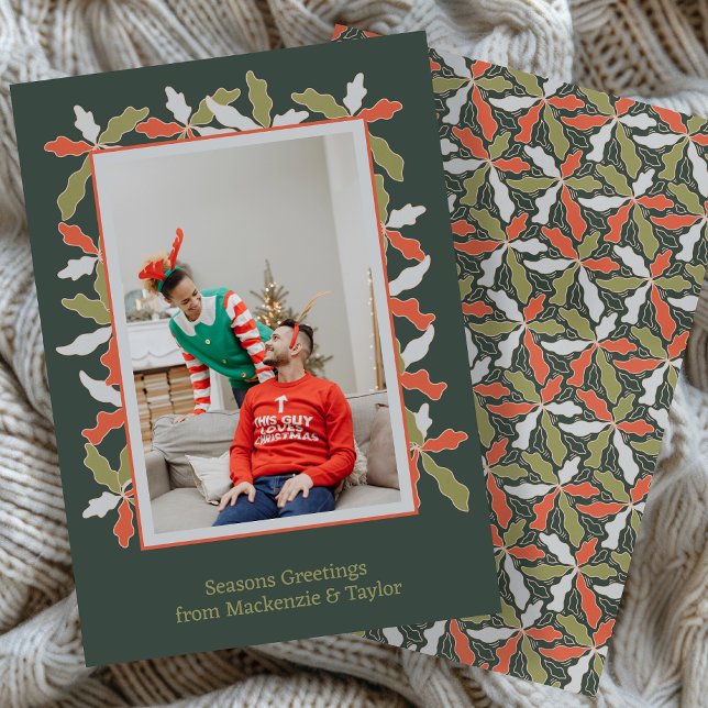 Cartes Pour Fêtes Annuelles Colorful Abstract Botanical Photo Christmas (Colorful Abstract Botanical Photo Christmas Holiday Card
by Ricaso. Modern design, add photo & text)