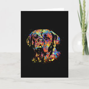 Cartes Pour Fêtes Annuelles Colorful Dogue de Bordeaux