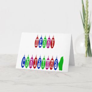 Cartes Pour Fêtes Annuelles Colorful Merry Christmas Ornament