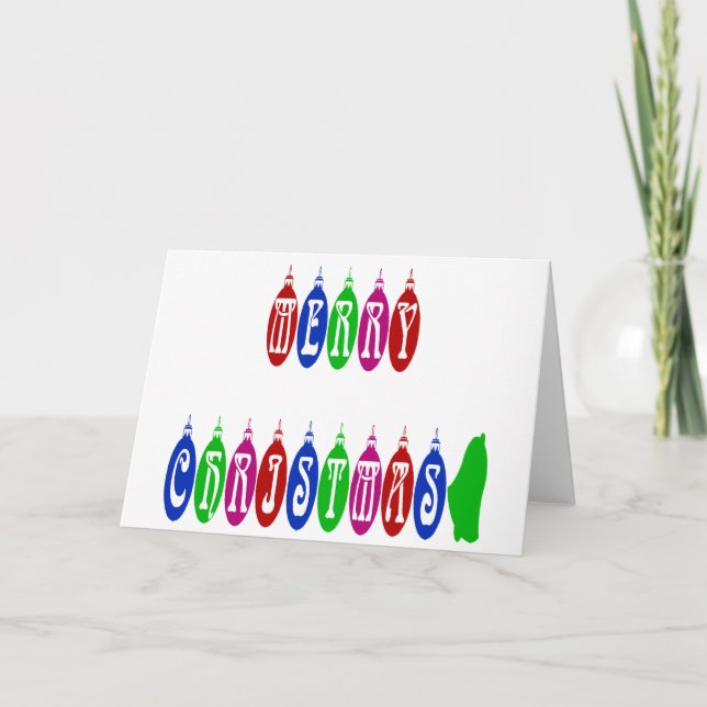 Cartes Pour Fêtes Annuelles Colorful Merry Christmas Ornament (Devant)