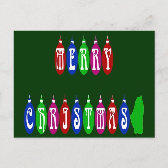 Cartes Pour Fêtes Annuelles Colorful Merry Christmas Ornament (Devant)