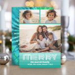 Cartes Pour Fêtes Annuelles Colorful Tie Dye Blue Green - 3 Photo Collage<br><div class="desc">Que vos jours soient joyeux et lumineux — Un design amusant de teinture cravate avec des couleurs vives et un look rétro. Utilisez 3 photos horizontales et faites un accueil unique et branché Joyeux Noël avec un motif branché sur le dos. Si vous avez besoin de déplacer quelque chose, cliquez...</div>