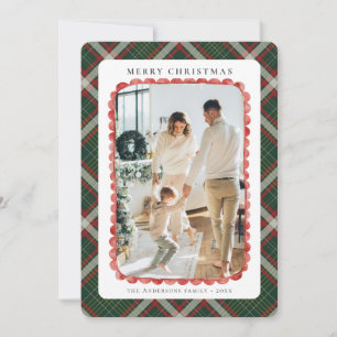 Cartes Pour Fêtes Annuelles Coltane rouge Doodle Photo montage Noël