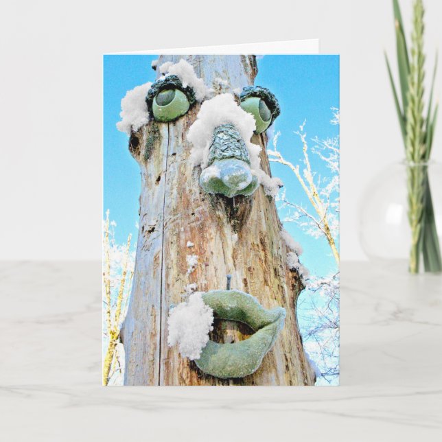 Cartes Pour Fêtes Annuelles Combat de neige (Devant)