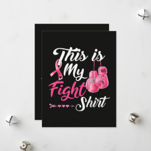 Cartes Pour Fêtes Annuelles Combattant Ruban Rose Cancer du Sein Boxe