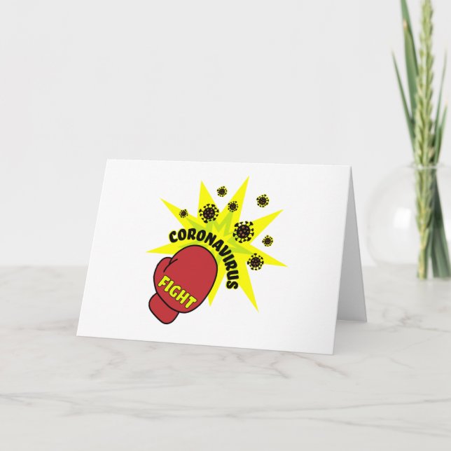 Cartes Pour Fêtes Annuelles Combattre le coronavirus (Devant)
