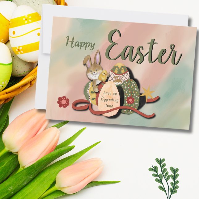 Cartes Pour Fêtes Annuelles Combien de lapins et poulets ? (How many bunnies and chickens _ holiday card )