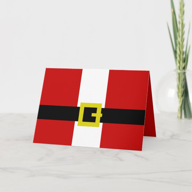 Cartes Pour Fêtes Annuelles Combinaison père Noël (Devant)