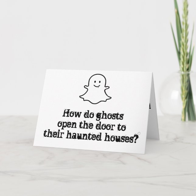 CARTES POUR FÊTES ANNUELLES COMÉDIEN POUR HALLOWEEN (Devant)