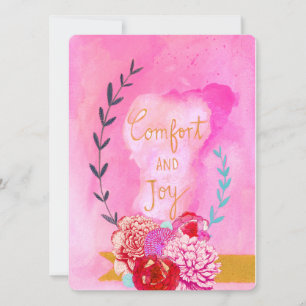 Cartes Pour Fêtes Annuelles comfort and joy holiday card