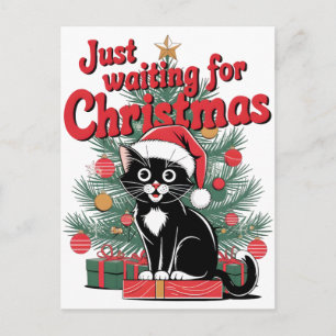 Cartes Pour Fêtes Annuelles Comfort Colors® Sapin de Noël et Chat 2025