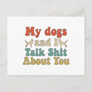 Cartes Pour Fêtes Annuelles Comme les gens amènent leurs chiens et vous parlez