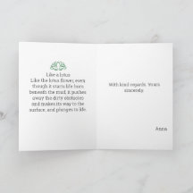 Comme un Lotus Watercolor peinture cadeau personna