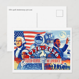 Cartes Pour Fêtes Annuelles Commemorative 1776-2026 Semiquincentenaire des Éta