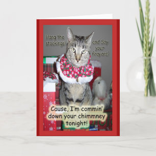 Cartes Pour Fêtes Annuelles Commin en bas de votre Chimmney