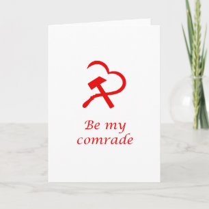 Cartes Pour Fêtes Annuelles Communauté Valentine's Day Card — Be My Comrade