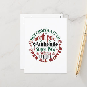 Cartes Pour Fêtes Annuelles Compagnie chocolat chaud du Pôle Nord Noël