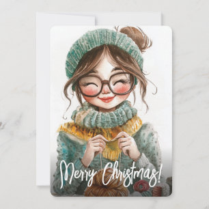 Cartes Pour Fêtes Annuelles Compagnie Heureuse du Tricot Créations d'Hiver Cos