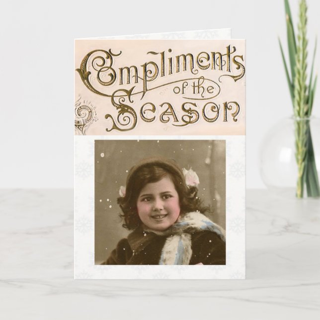 Cartes Pour Fêtes Annuelles Compliments de la saison no2 (Devant)