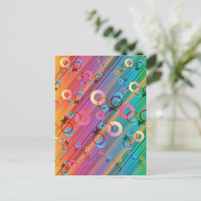 Cartes Pour Fêtes Annuelles Composition Abstraite (Debout devant)