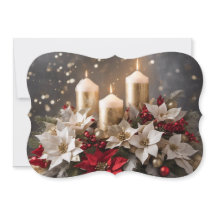 Composition de poinsettia avec signature et messag