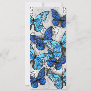 Cartes Pour Fêtes Annuelles Composition des White and Blue Butterflies
