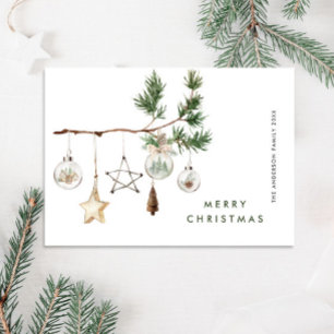 Cartes Pour Fêtes Annuelles Composition minimaliste neutre Boho Noël Holi