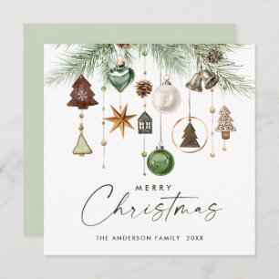 Cartes Pour Fêtes Annuelles Composition minimaliste neutre de Noël de Boho