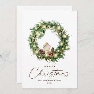 Cartes Pour Fêtes Annuelles Composition minimaliste neutre de Noël de Boho