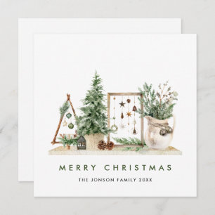 Cartes Pour Fêtes Annuelles Composition minimaliste neutre de Noël de Boho