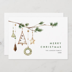 Cartes Pour Fêtes Annuelles Composition minimaliste neutre de Noël de Boho