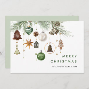 Cartes Pour Fêtes Annuelles Composition minimaliste neutre de Noël de Boho