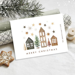 Cartes Pour Fêtes Annuelles Composition minimaliste neutre de Noël de Boho