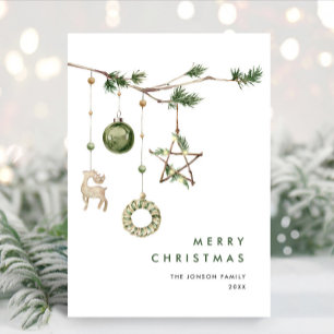 Cartes Pour Fêtes Annuelles Composition minimaliste neutre de Noël de Boho