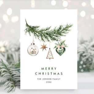 Cartes Pour Fêtes Annuelles Composition minimaliste neutre de Noël de Boho