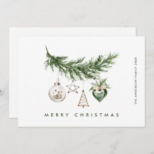 Cartes Pour Fêtes Annuelles Composition minimaliste neutre de Noël de Boho