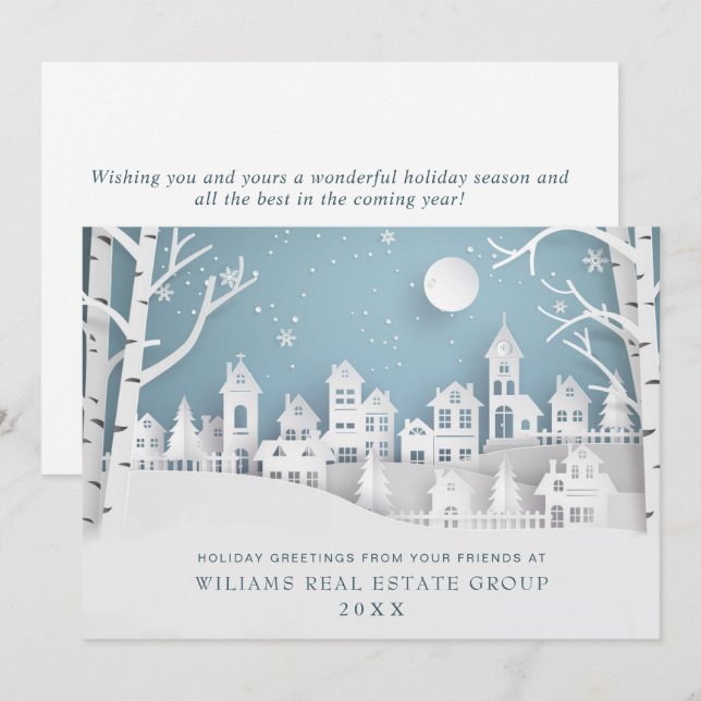 Cartes Pour Fêtes Annuelles Composition moderne de Christmas (Devant / Derrière)