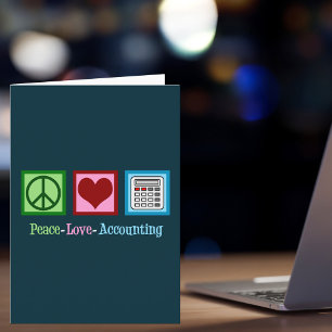 Cartes Pour Fêtes Annuelles Comptabilité Amour Paix