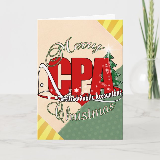 Cartes Pour Fêtes Annuelles Comptable public certifié CPA CHRISTMAS (Devant)