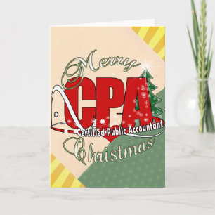 Cartes Pour Fêtes Annuelles Comptable public certifié CPA CHRISTMAS