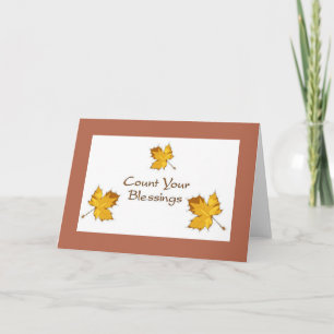 Cartes Pour Fêtes Annuelles Comptez vos bénédictions