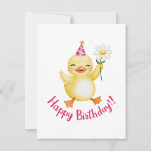 Cartes Pour Fêtes Annuelles Conception adorable de poussins d'anniversaire ave