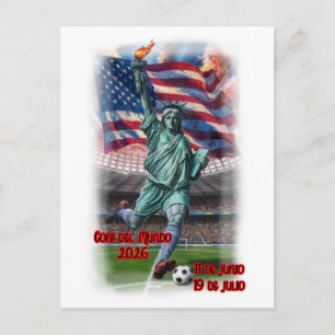 Cartes Pour Fêtes Annuelles Conception colorée de la Statue de la Liberté sur