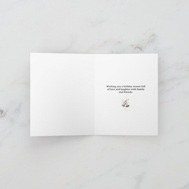 Cartes Pour Fêtes Annuelles Conception d'arbre à feuilles persistantes minimal (Intérieur)